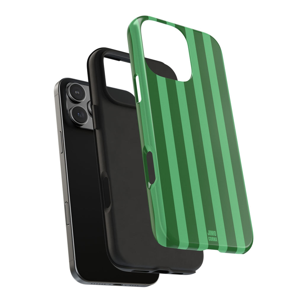 Olive Green Bold Stripes