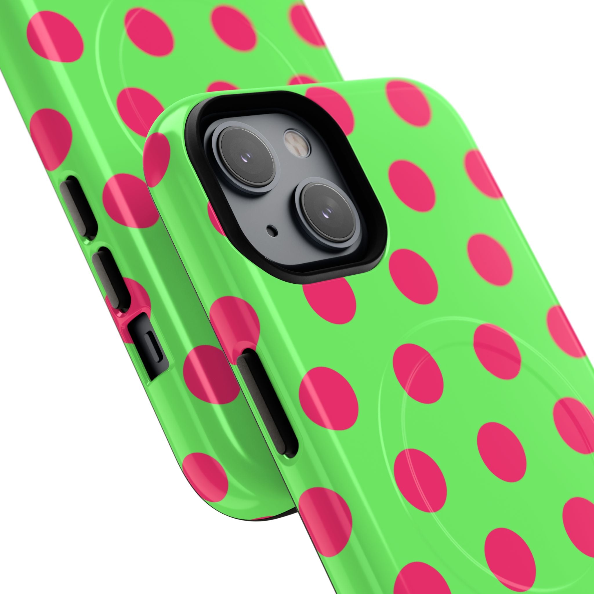 Big Polka Dot | Green and Pink