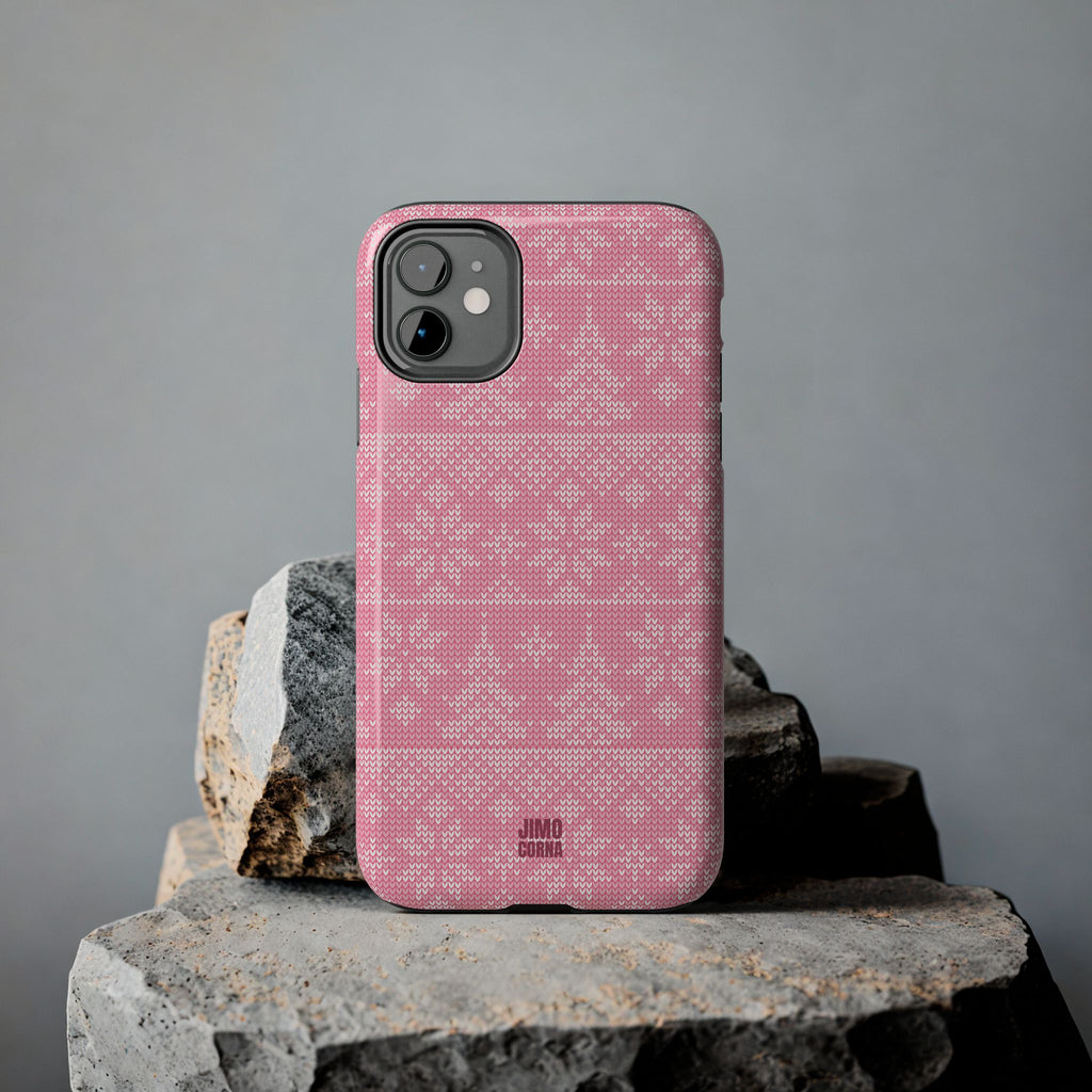 Holiday Knit | Pink iPhone Case