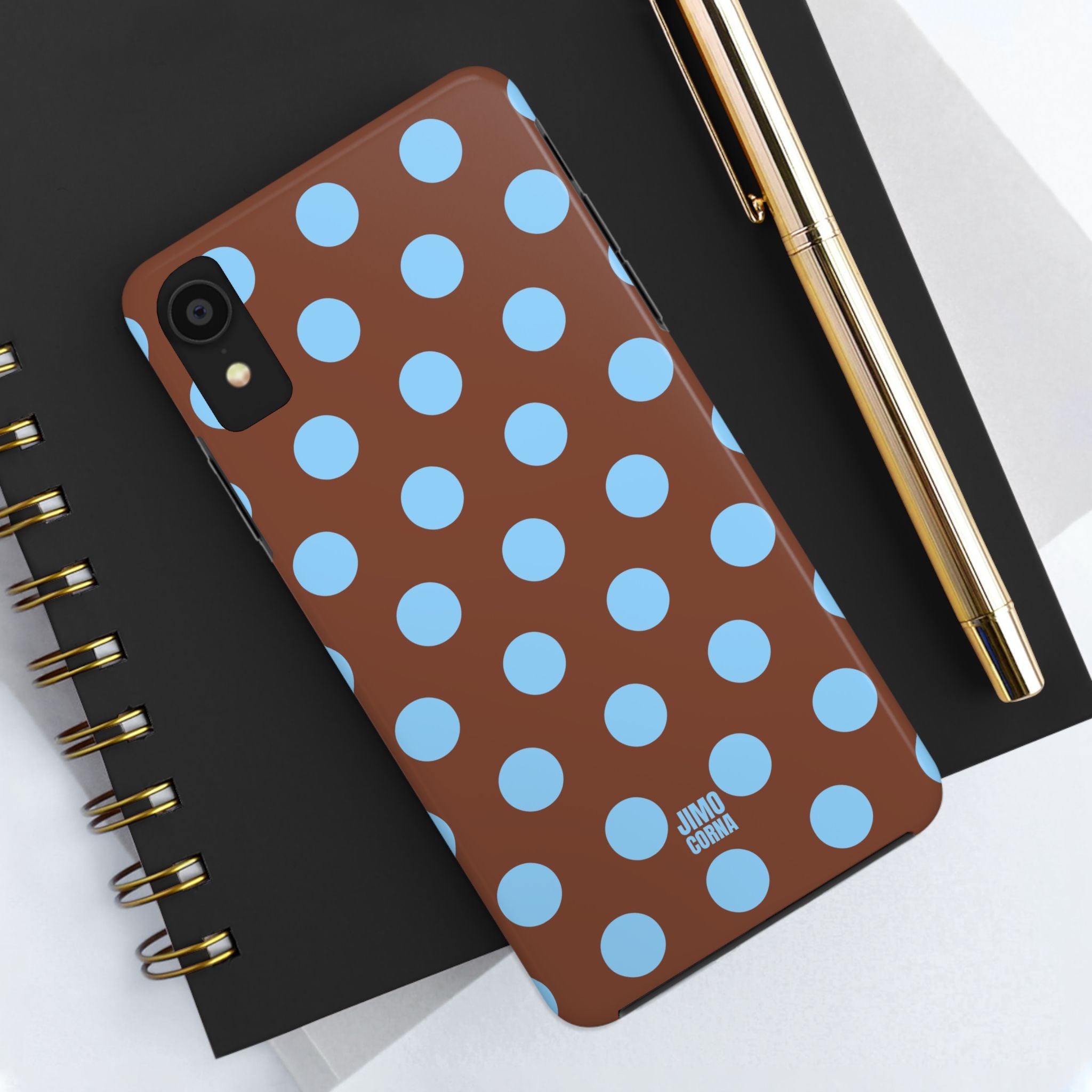 Big Polka Dot | Brown and Blue