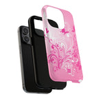 Pink Flutter Garden MagSafe iPhone Case