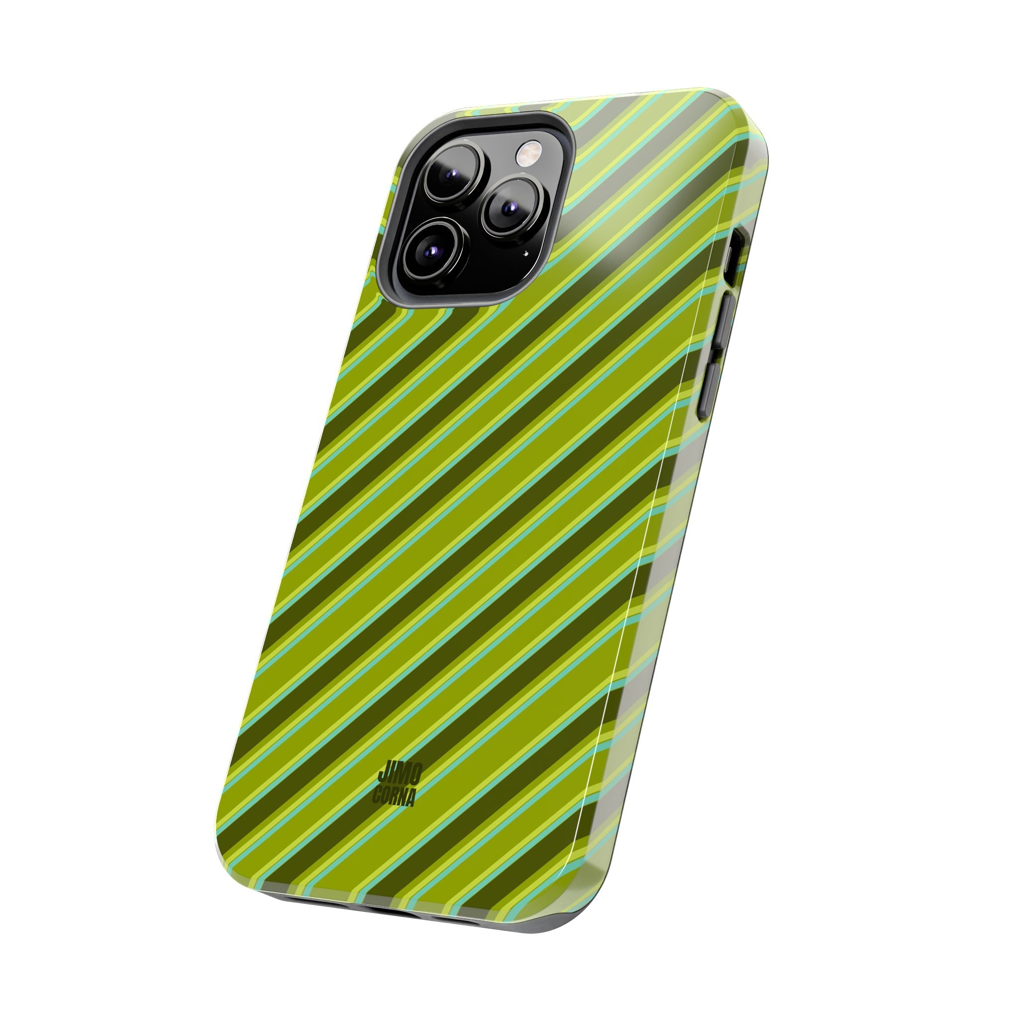 Angelina Stripes | Olive - iPhone Case