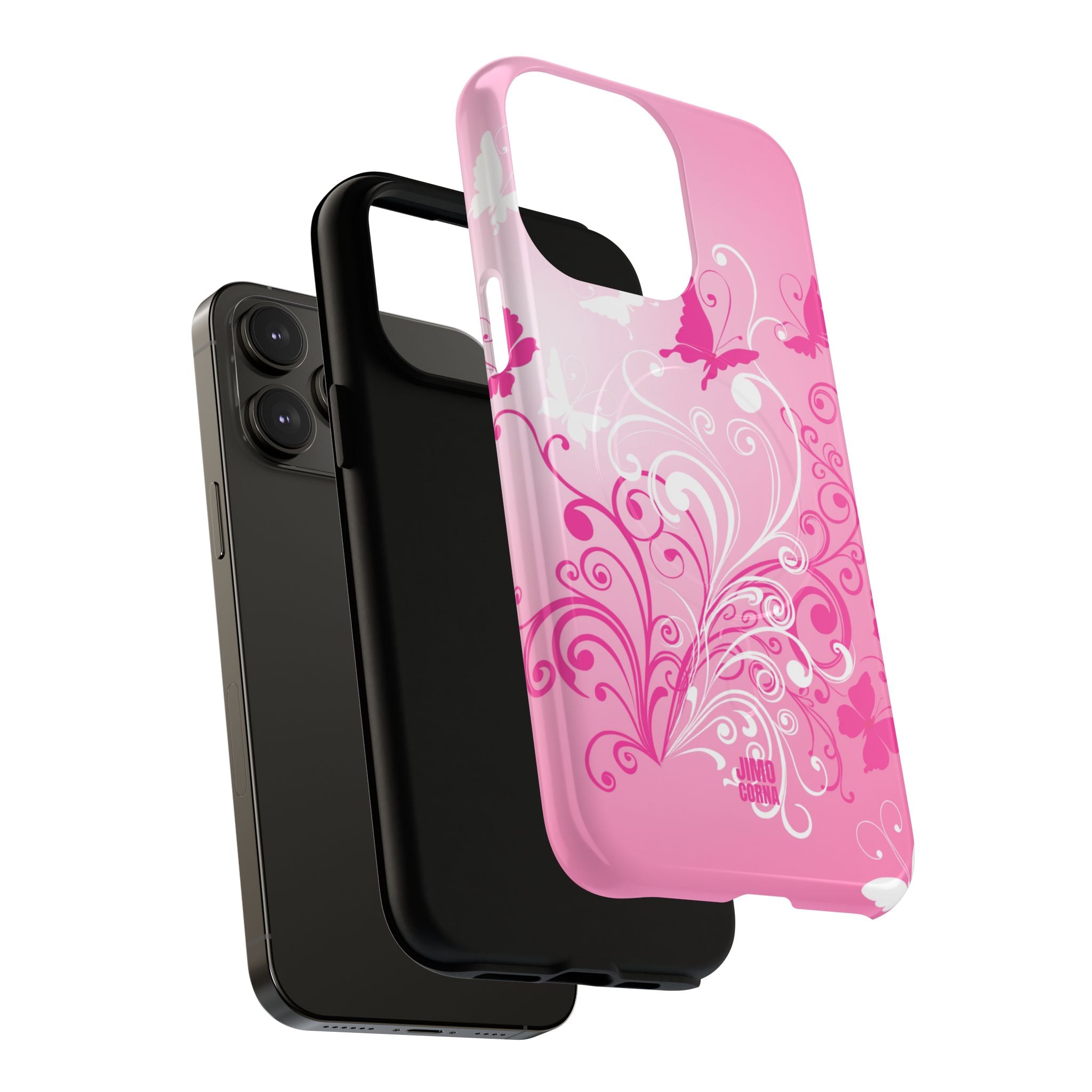 Pink Flutter Garden MagSafe iPhone Case