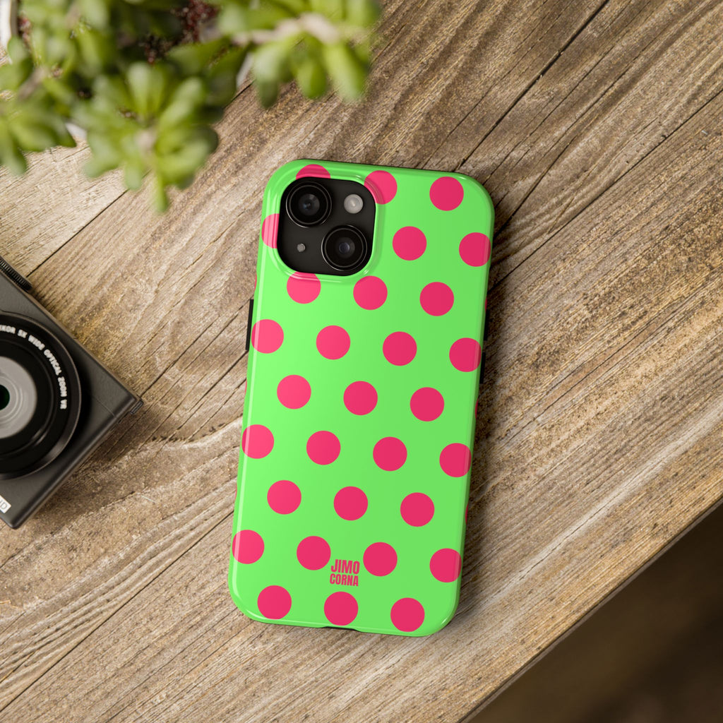 Big Polka Dot | Green and Pink