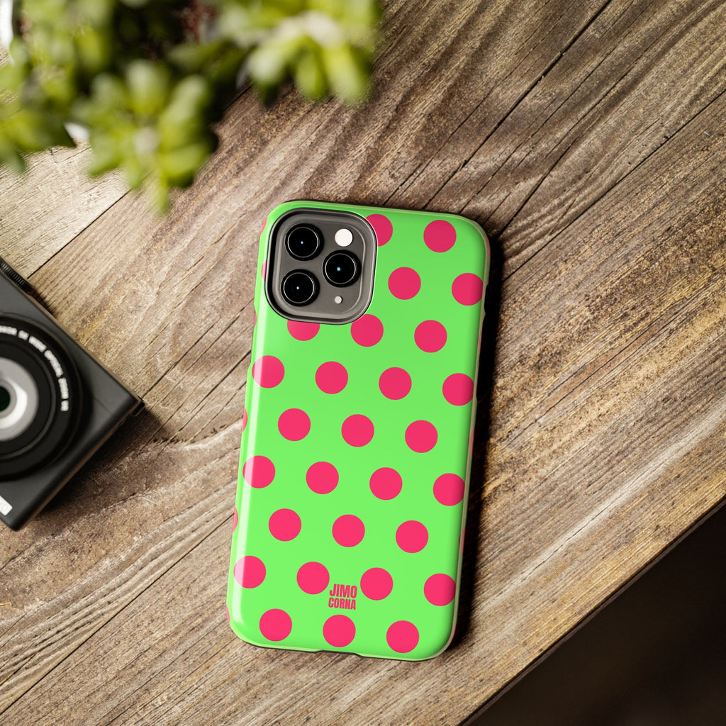Big Polka Dot | Green and Pink