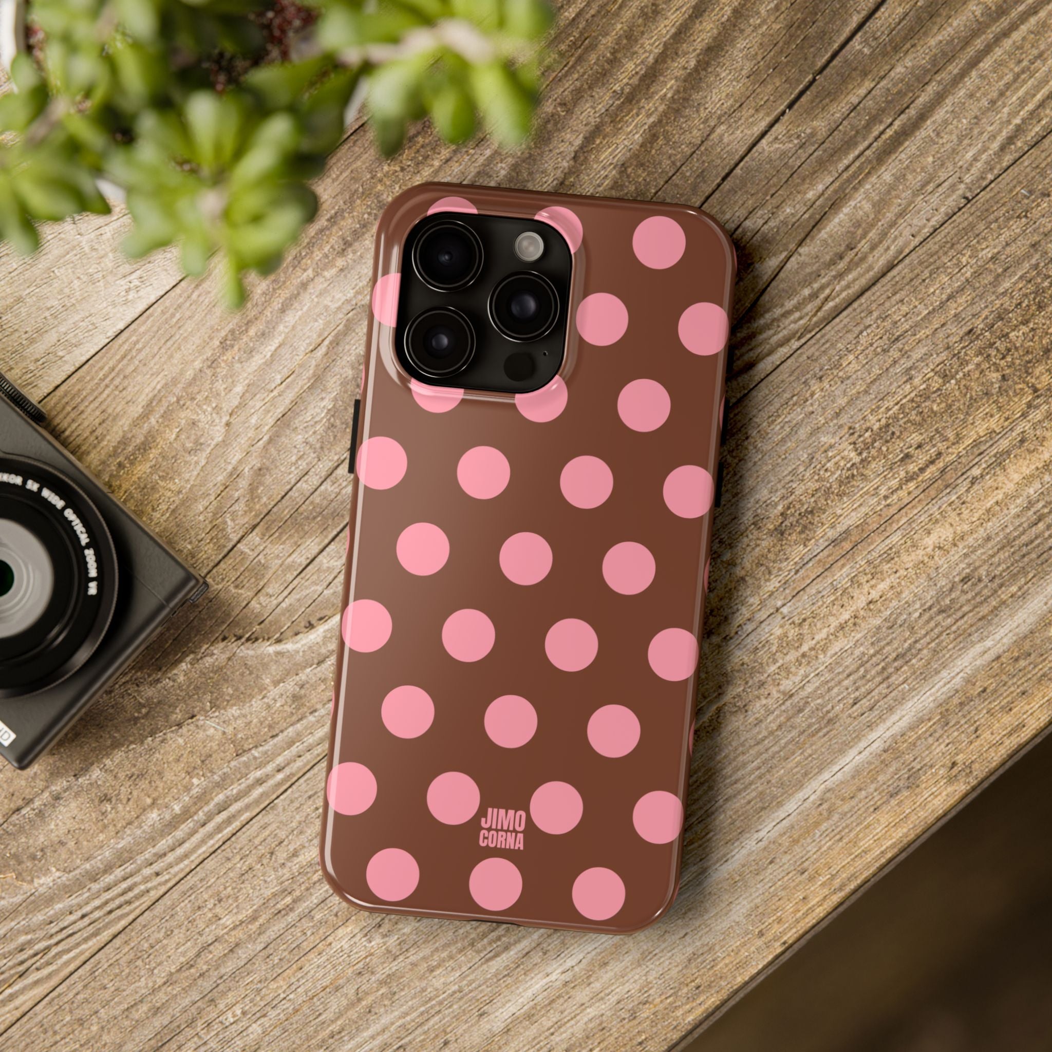 Big Polka Dot | Brown and Pink