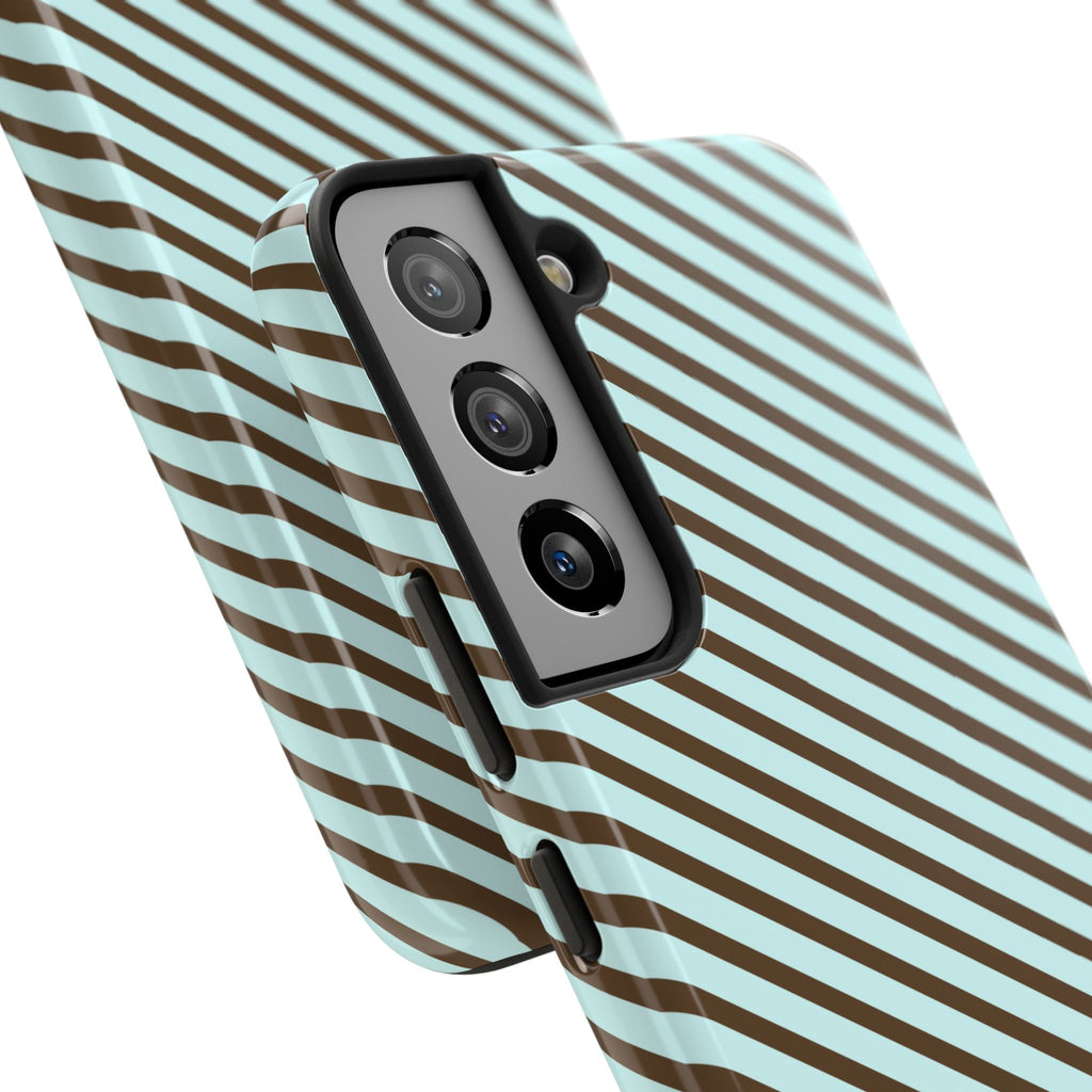Asymmetrical Lines Samsung Galaxy Case | Blue and Brown