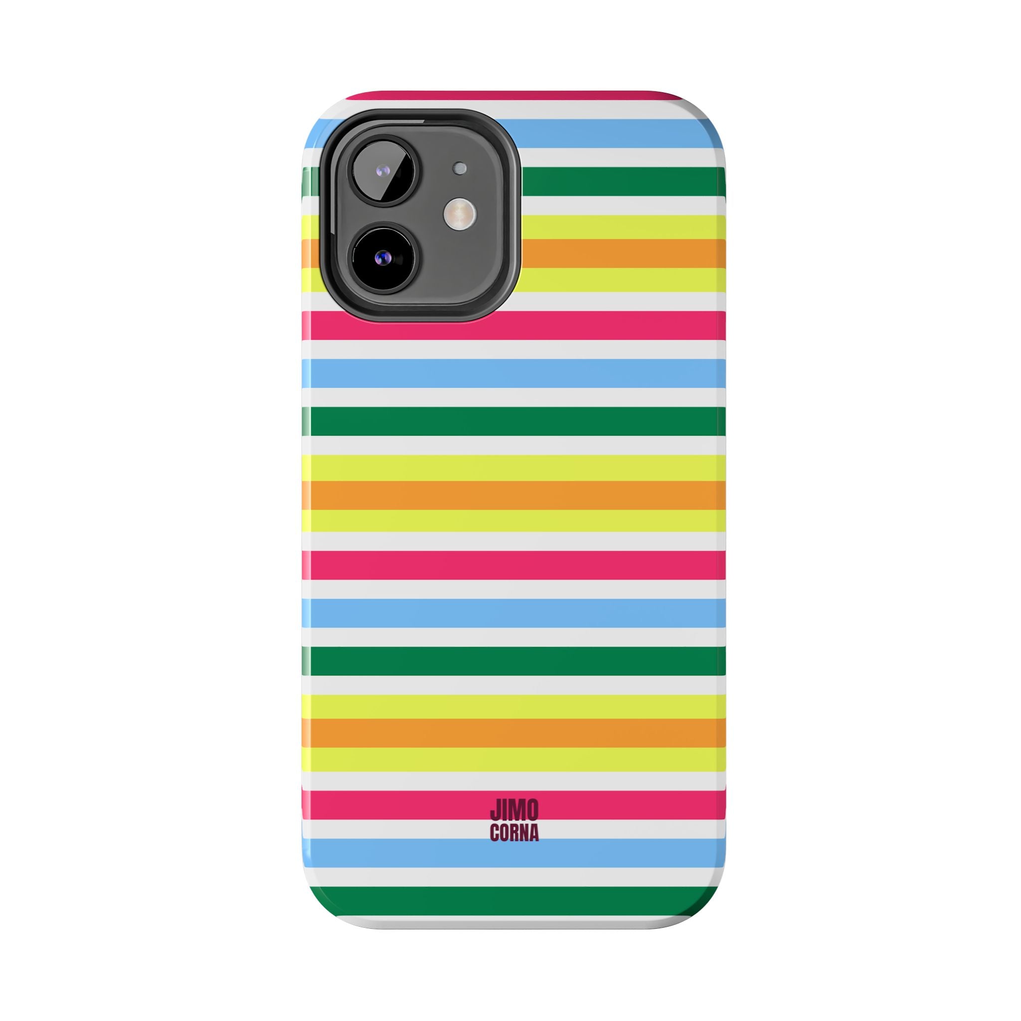 Rainbow Sorbet Stripe iPhone Case