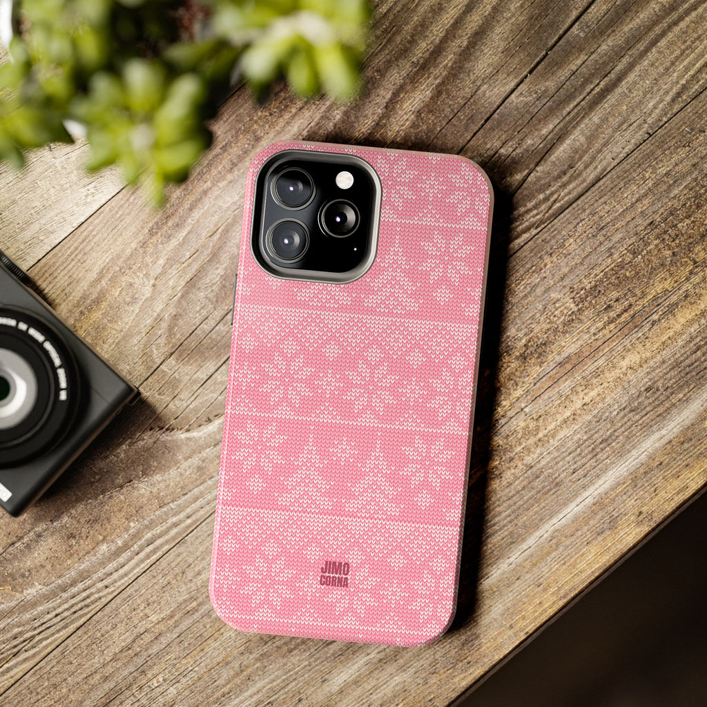 Holiday Knit | Pink iPhone Case