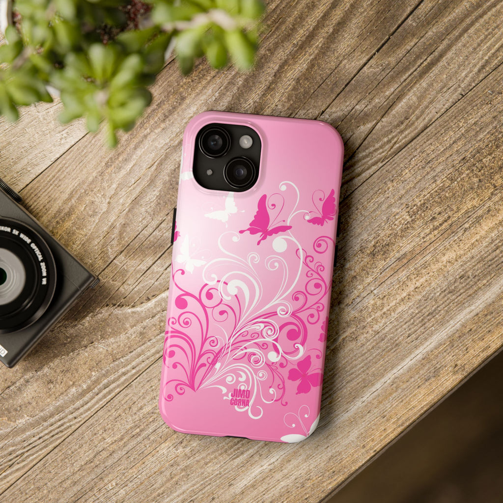Pink Flutter Garden iPhone Case