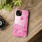 Pink Flutter Garden iPhone Case