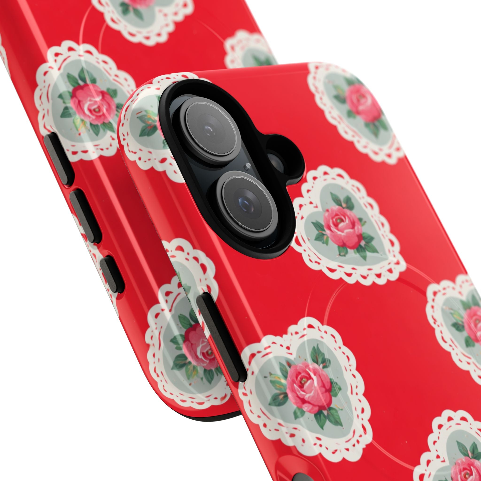 Rosy Lace MagSafe iPhone Case