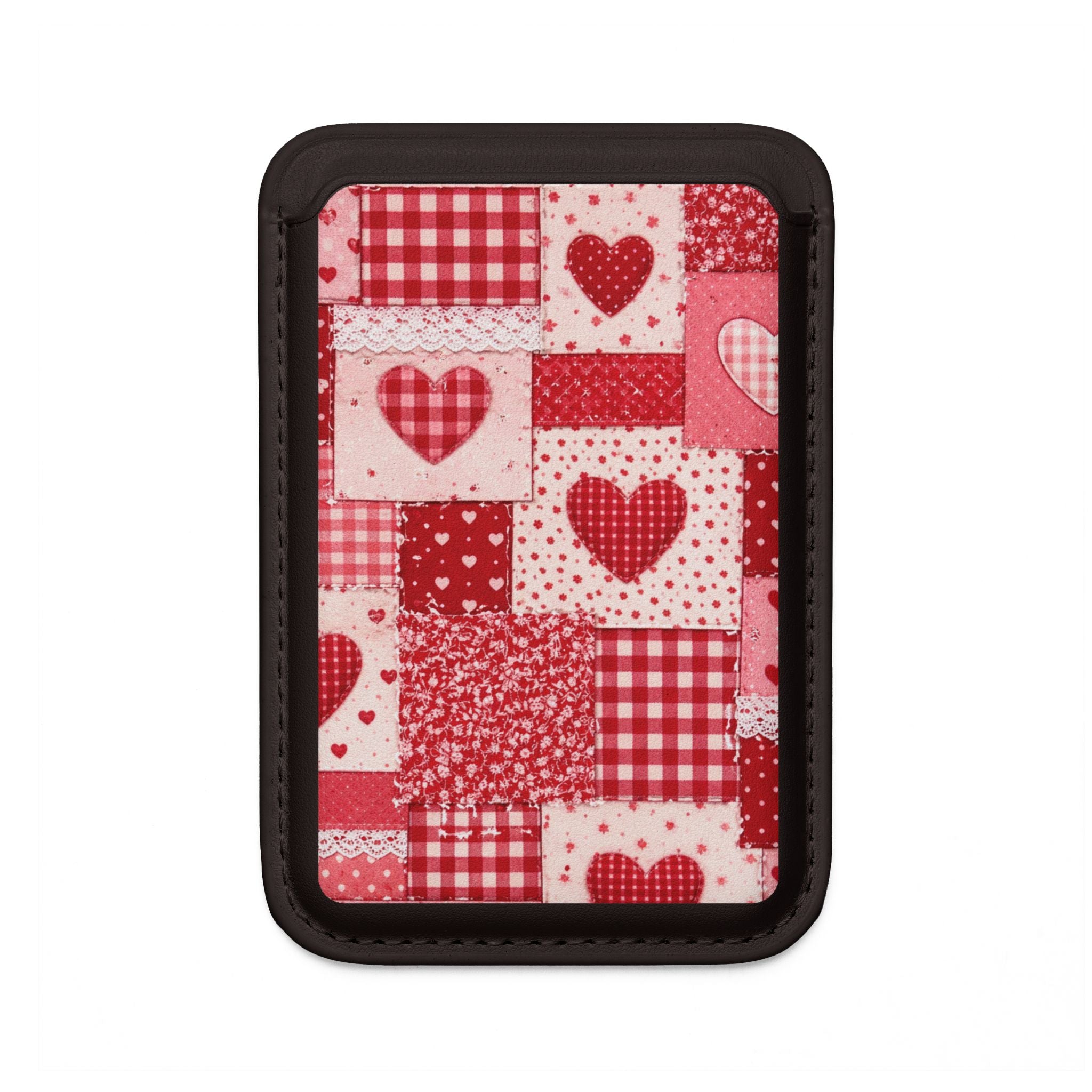 Patchwork Heart Vegan MagSafe Wallet
