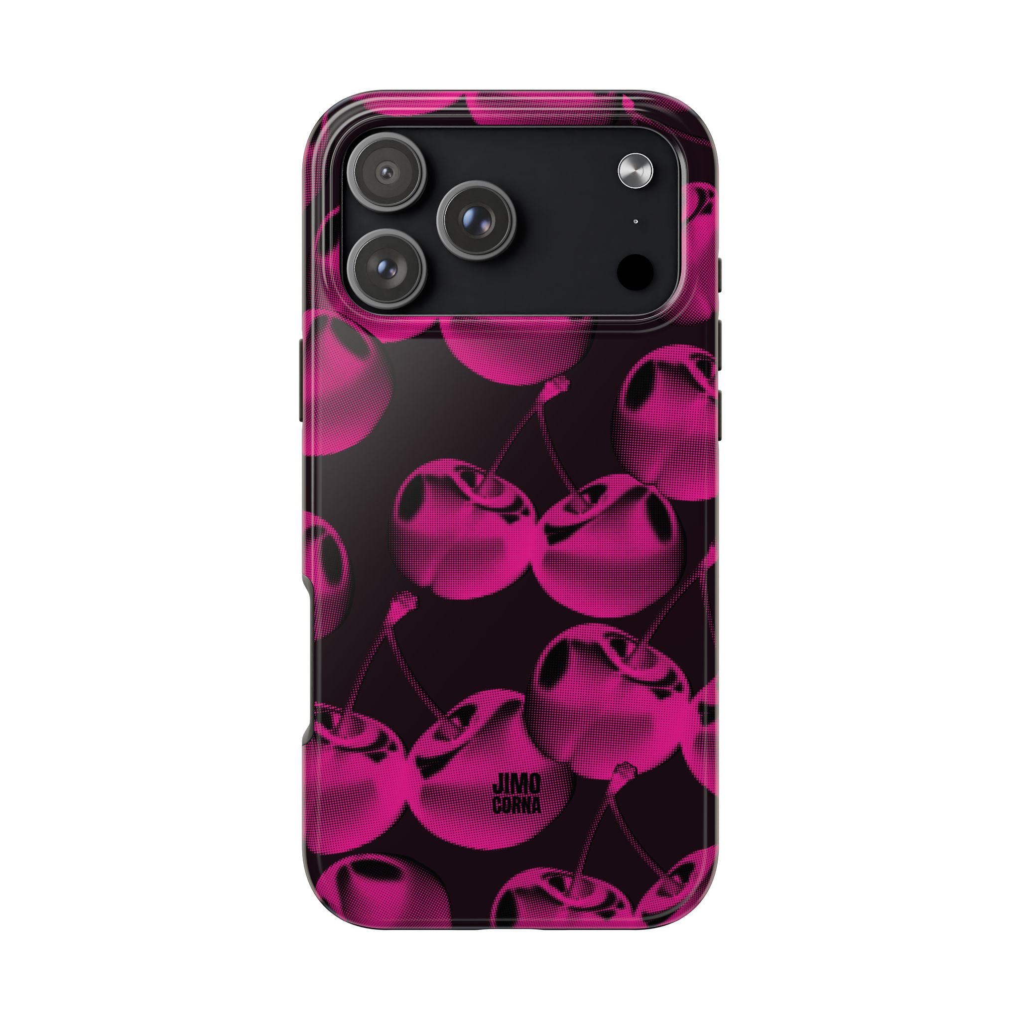 Hot Pink Retro Cherries