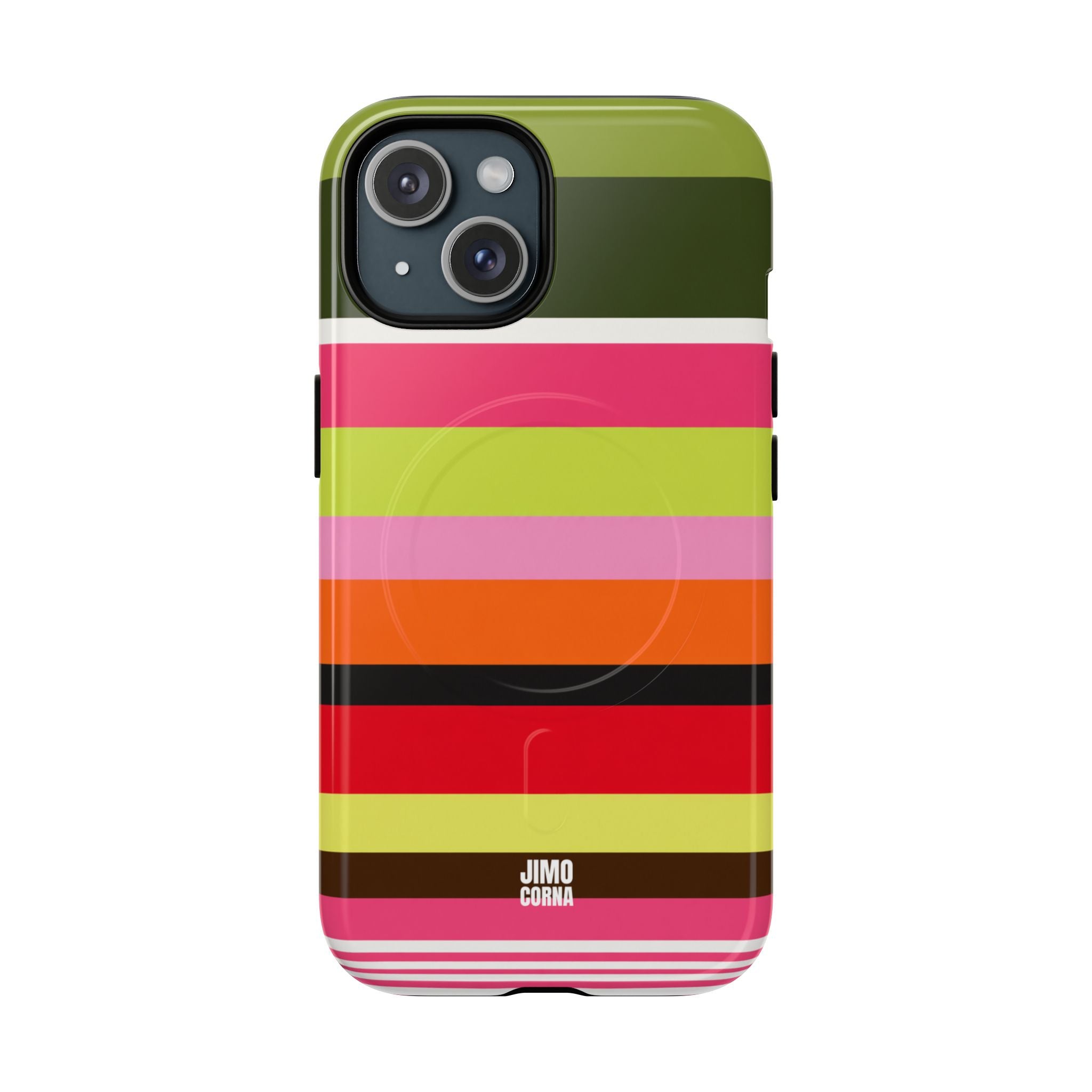 Berry Citrus Stripe MagSafe iPhone Case