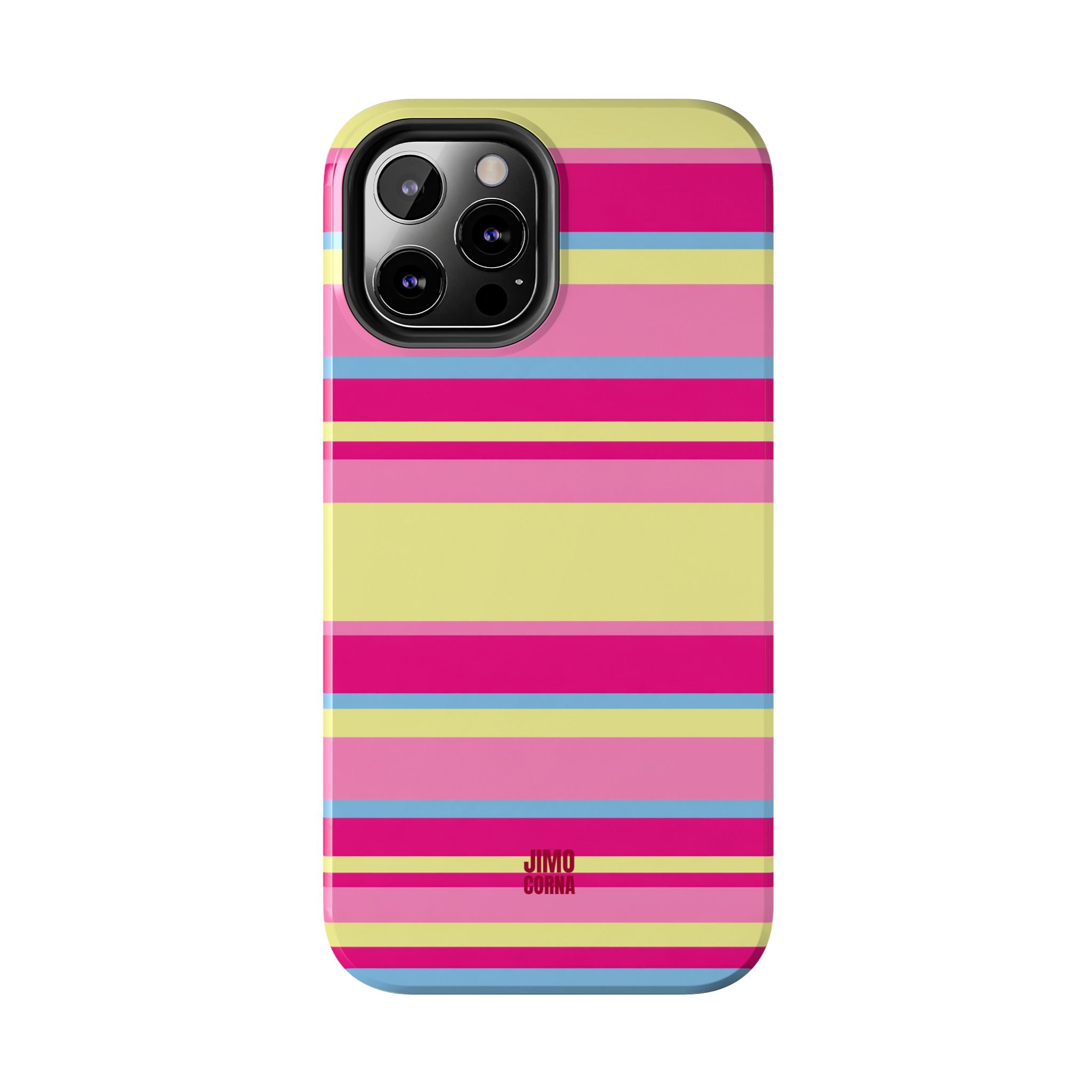 Lemonberry Stripe iPhone Case
