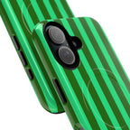 Bold Stripes MagSafe iPhone Case | Olive Green
