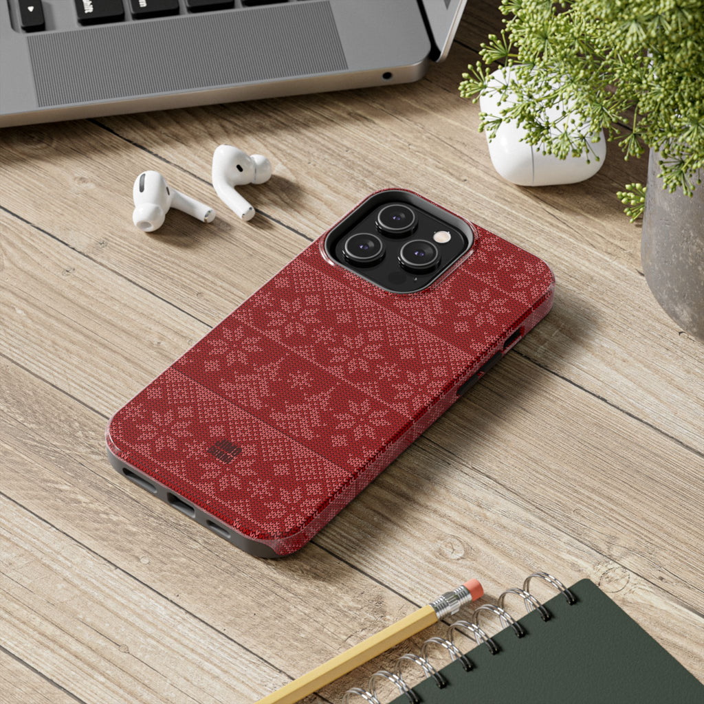 Holiday Knit | Red iPhone Case