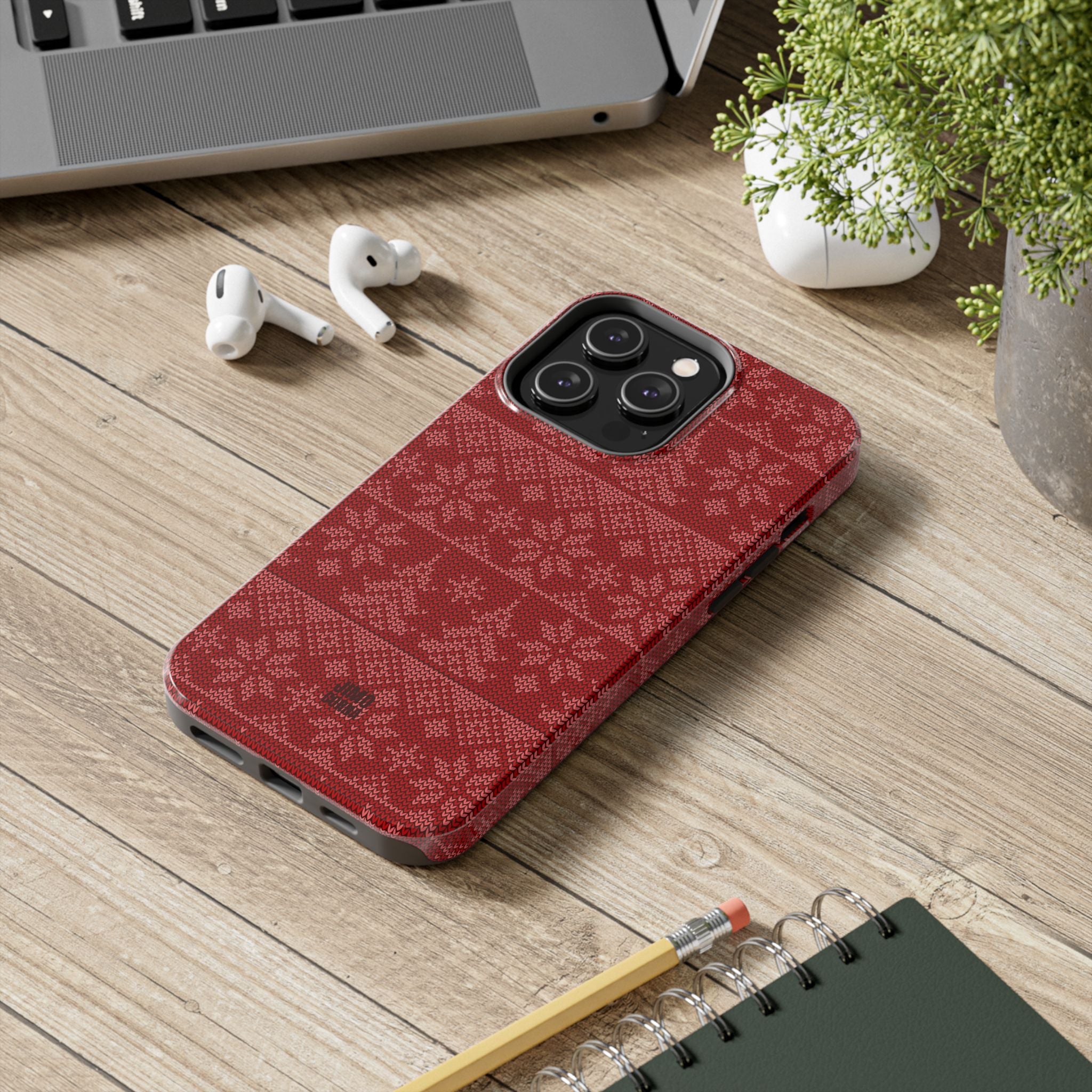 Holiday Knit | Red iPhone Case