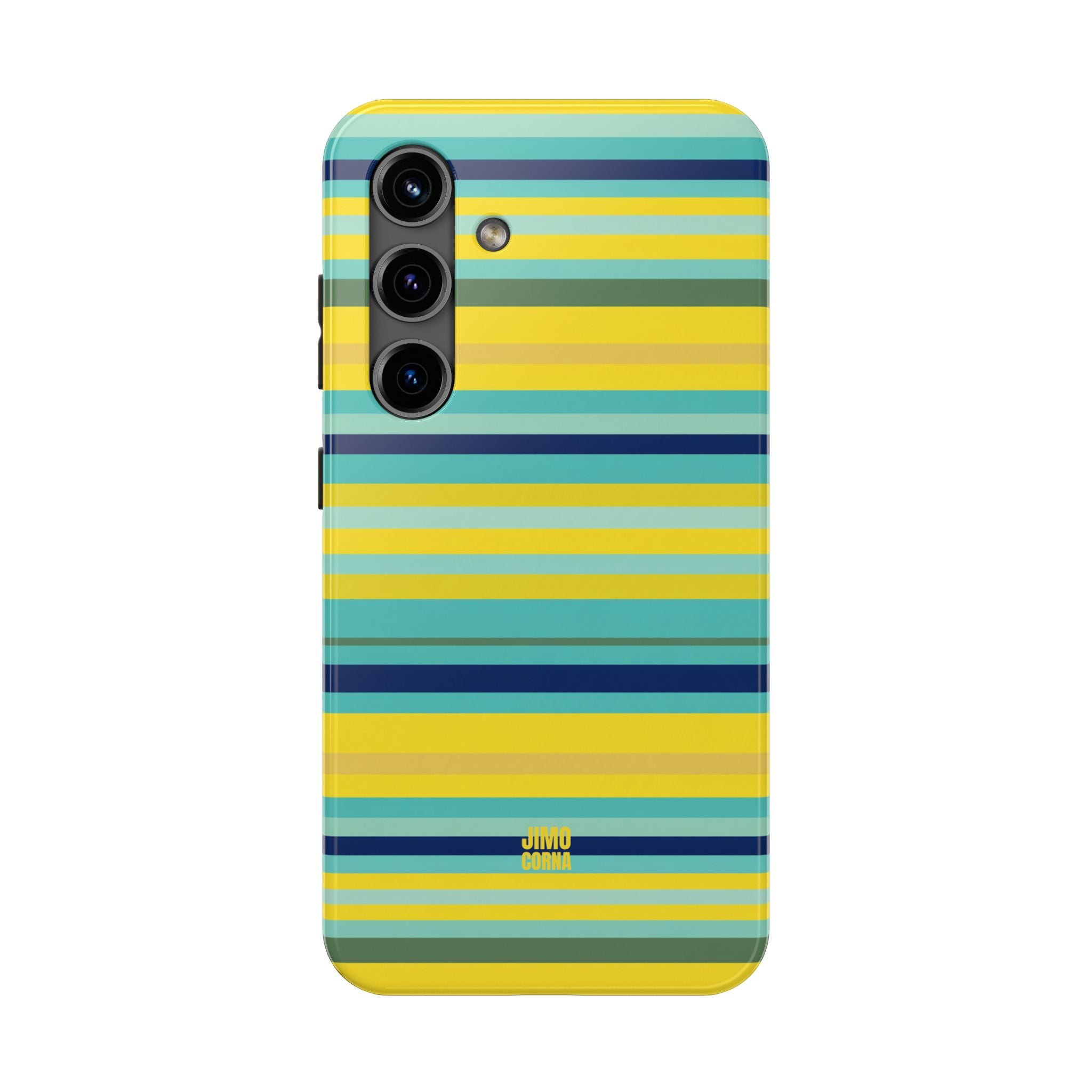 Blue Lemon Stripe Samsung Galaxy Case