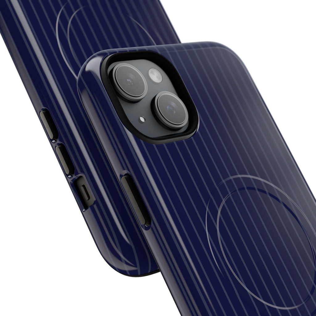 Navy Blue Soft Stripes