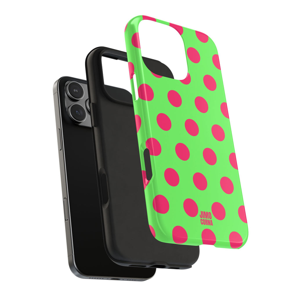 Big Polka Dot | Green and Pink