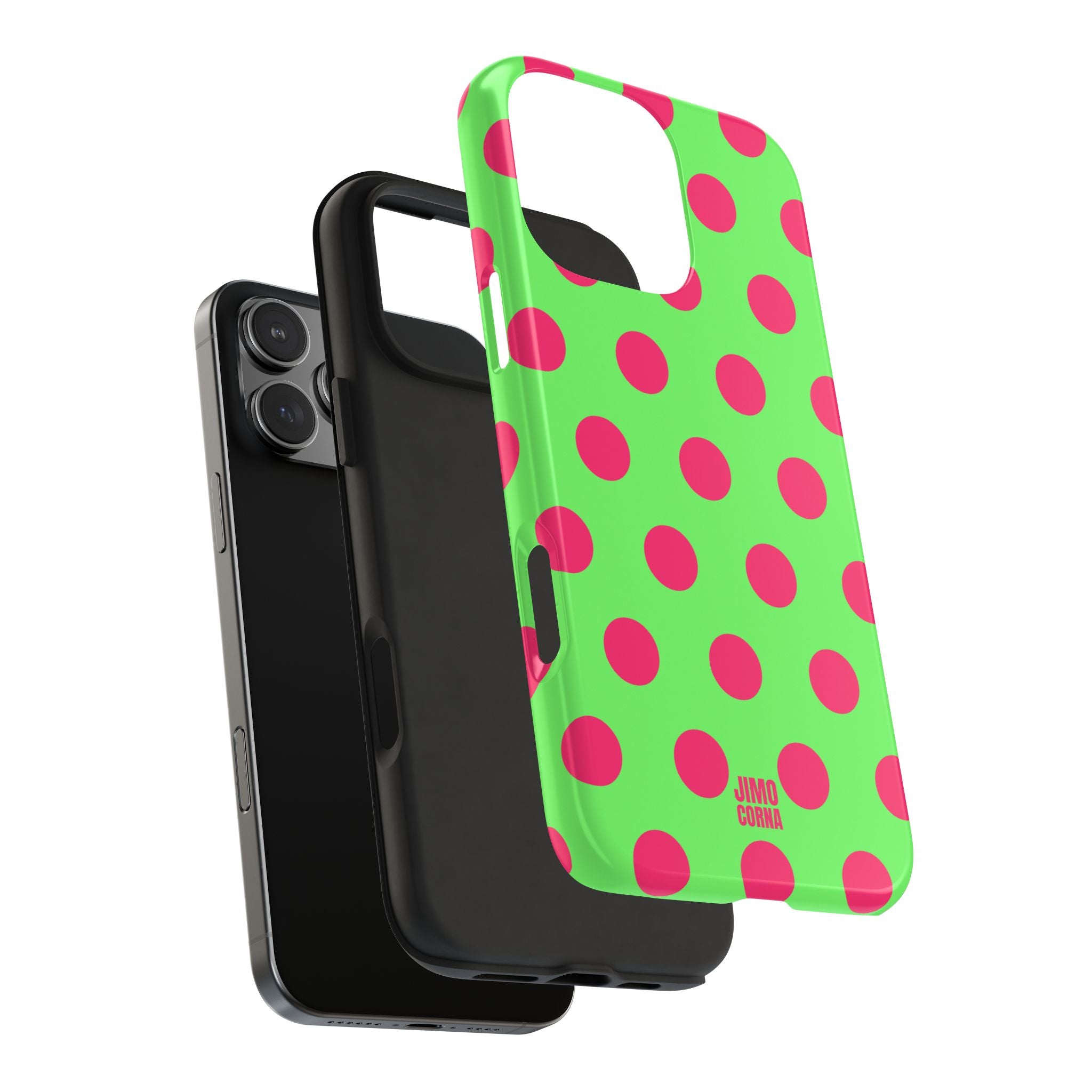 Big Polka Dot | Green and Pink