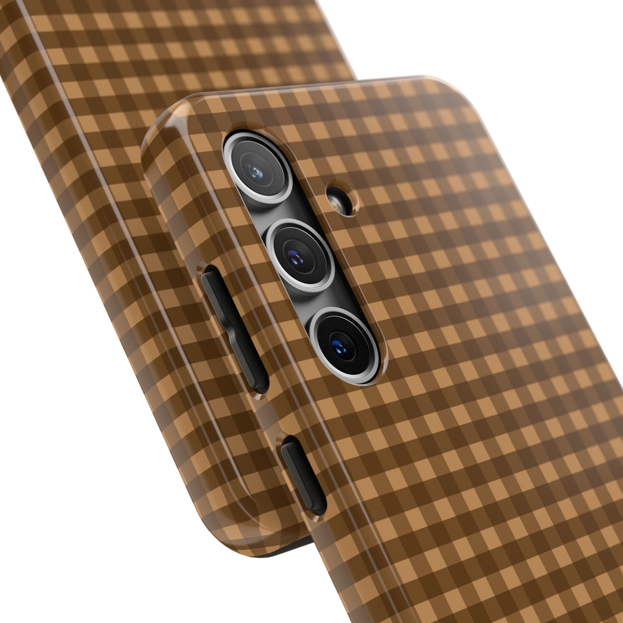 Farm Gingham Samsung Galaxy Case | Brown
