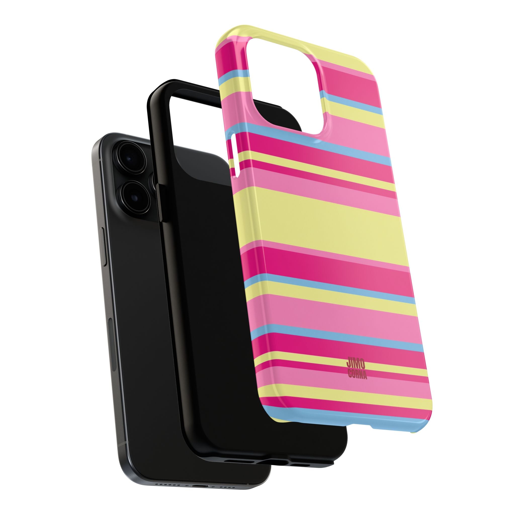 Lemonberry Stripe iPhone Case