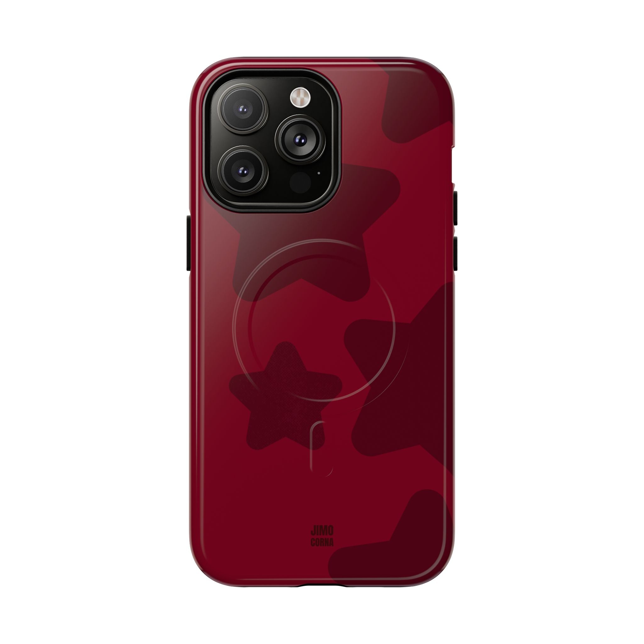 Cherry Red Bold Stars