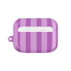 Bold Stripes AirPods Case | Plum