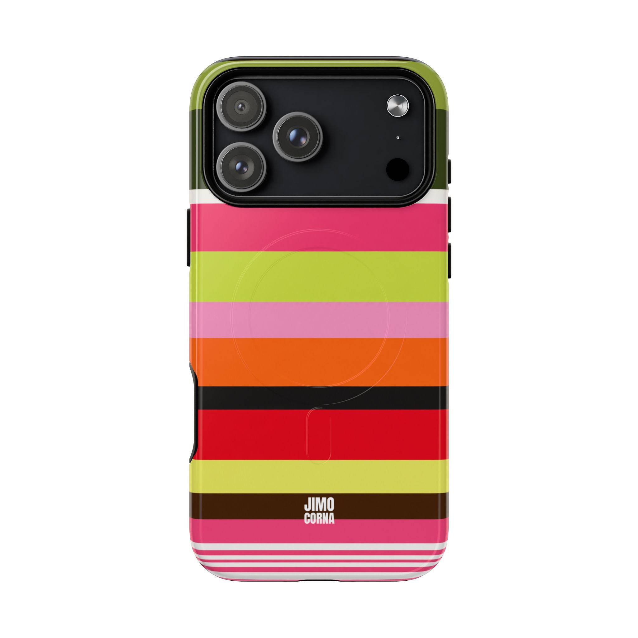 Berry Citrus Stripe MagSafe iPhone Case