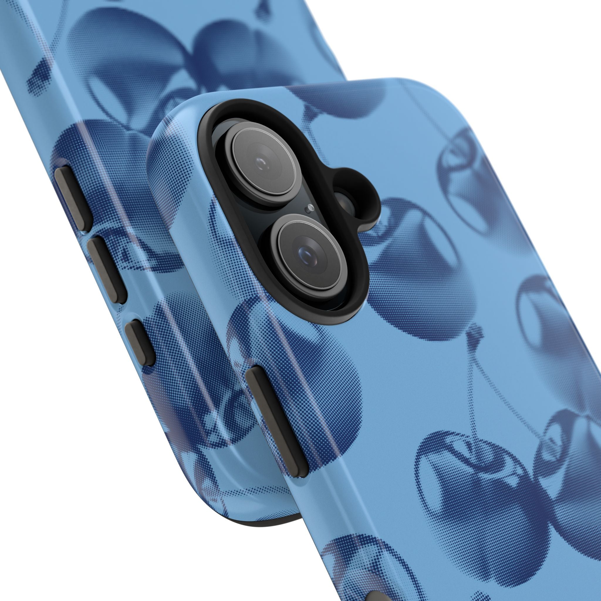 Blue Retro Cherries