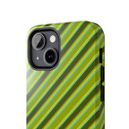 Angelina Stripes | Olive - iPhone Case