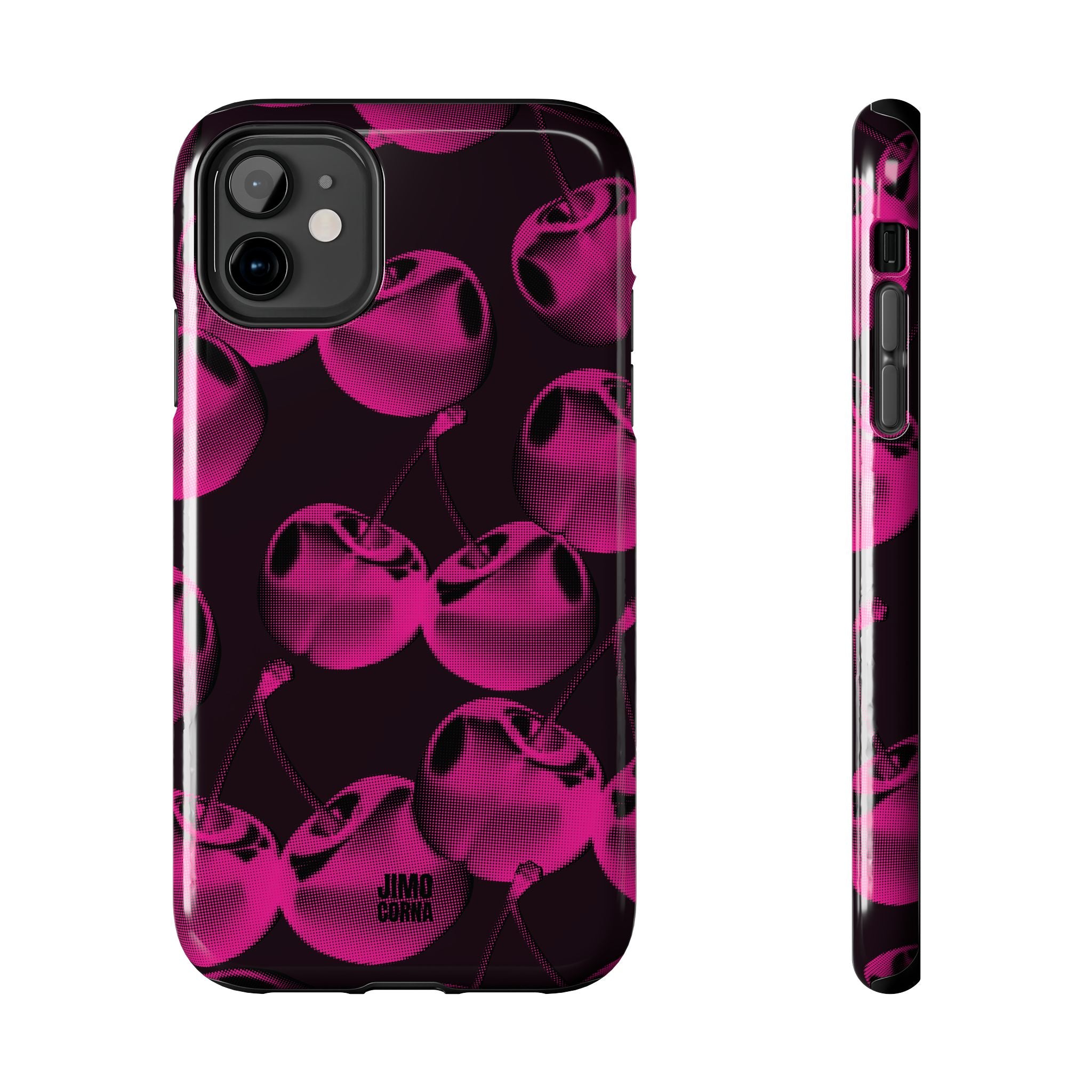 Hot Pink Retro Cherries