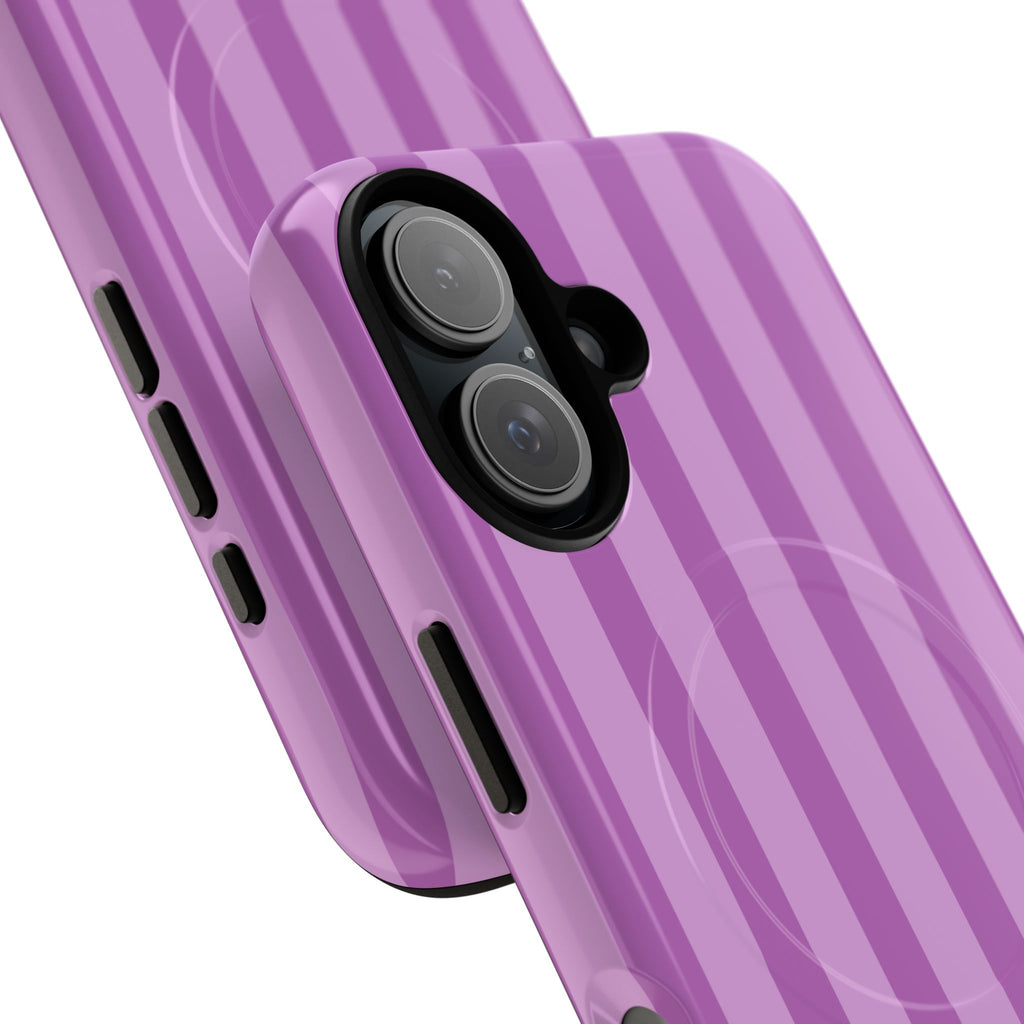 Bold Stripes MagSafe iPhone Case | Plum