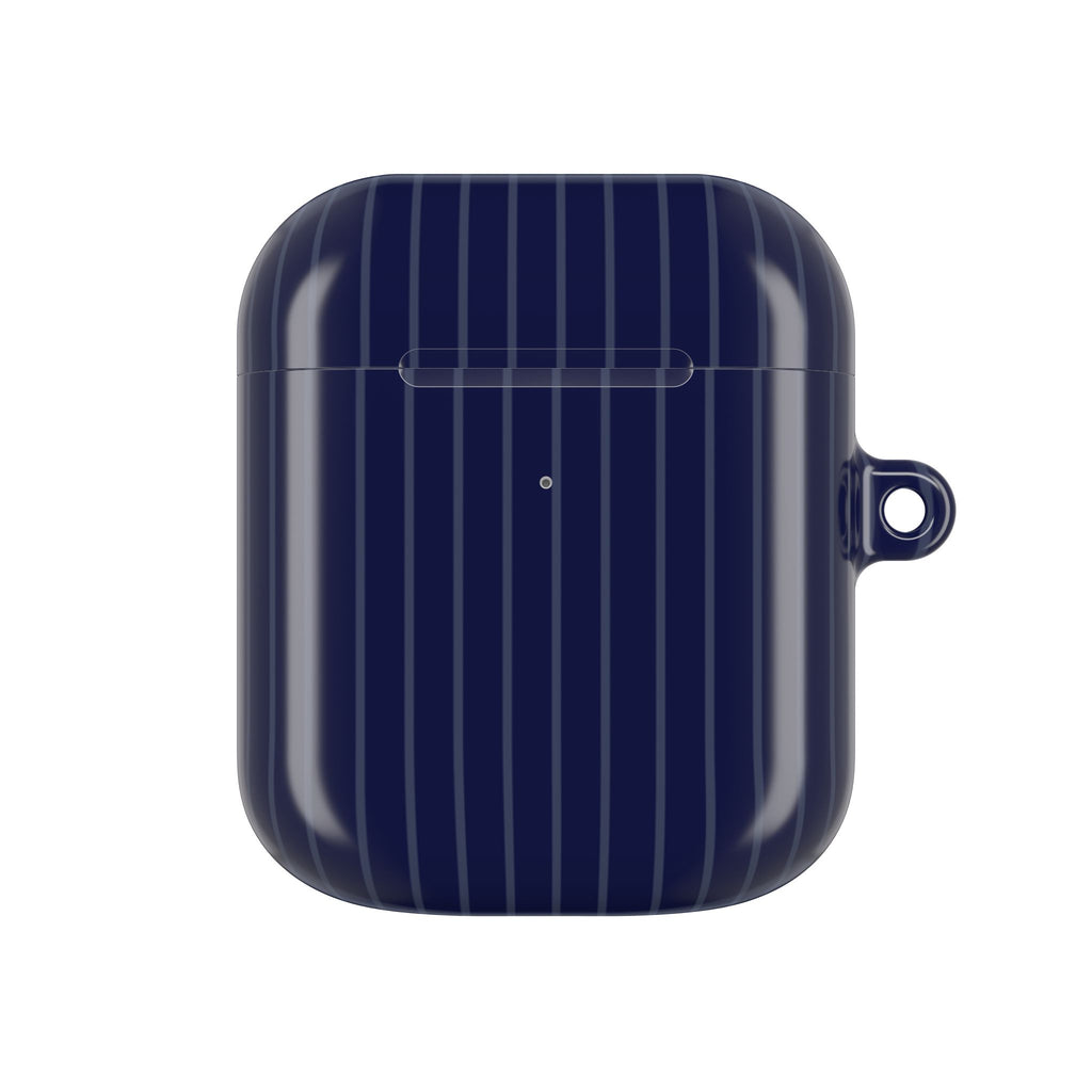 Navy Blue Soft Stripes AirPods Case