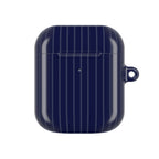 Navy Blue Soft Stripes AirPods Case