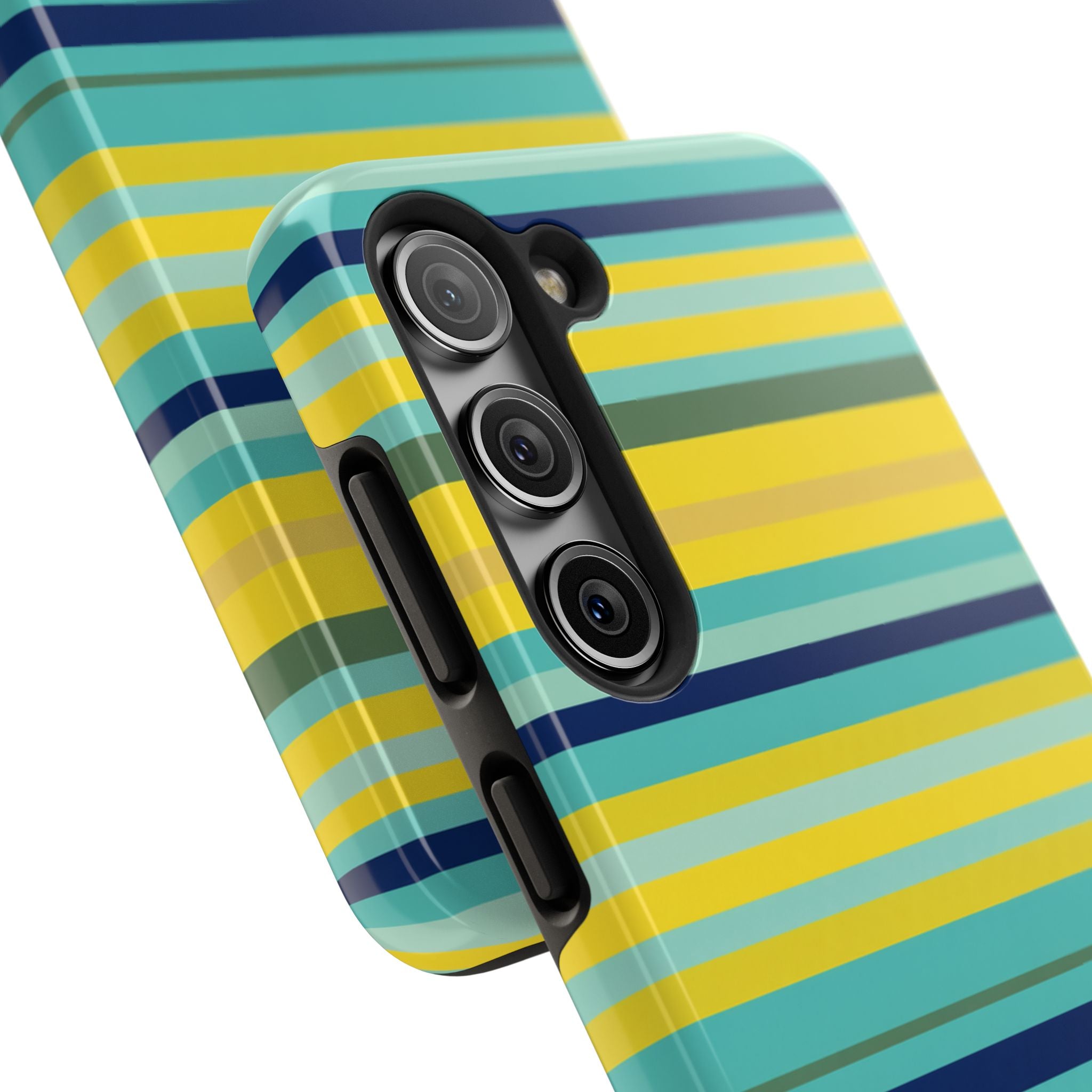Blue Lemon Stripe Samsung Galaxy Case