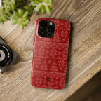 Holiday Knit | Red iPhone Case