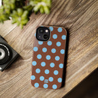 Big Polka Dot | Brown and Blue