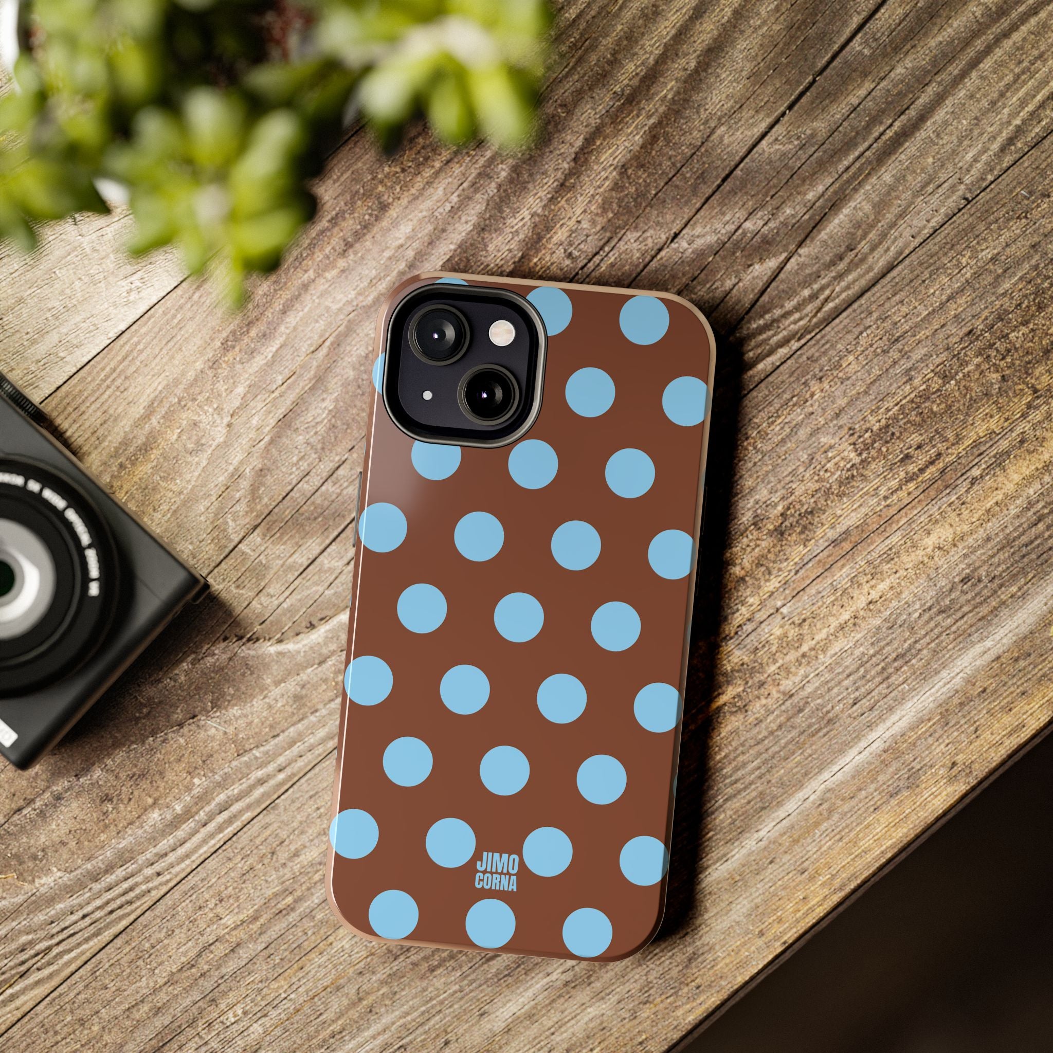 Big Polka Dot | Brown and Blue