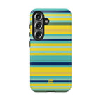 Blue Lemon Stripe Samsung Galaxy Case
