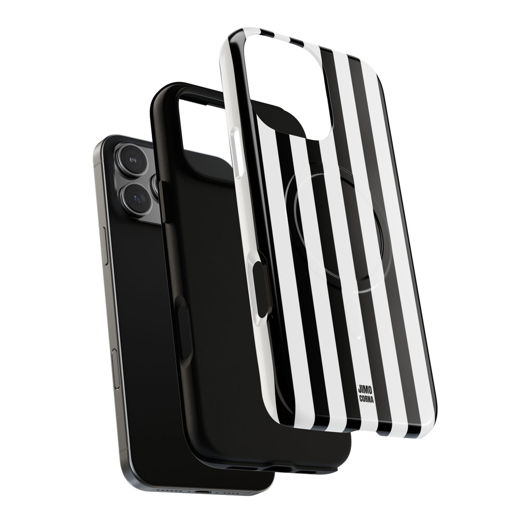 Bold Stripes MagSafe iPhone Case | Black and White