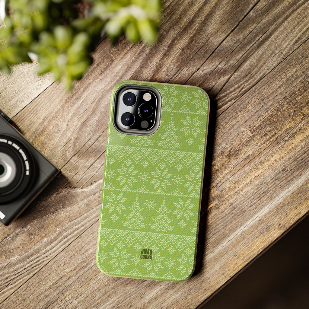 Holiday Knit | Green iPhone Case