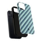 Angelina Stripes | Blue - MagSafe iPhone Case
