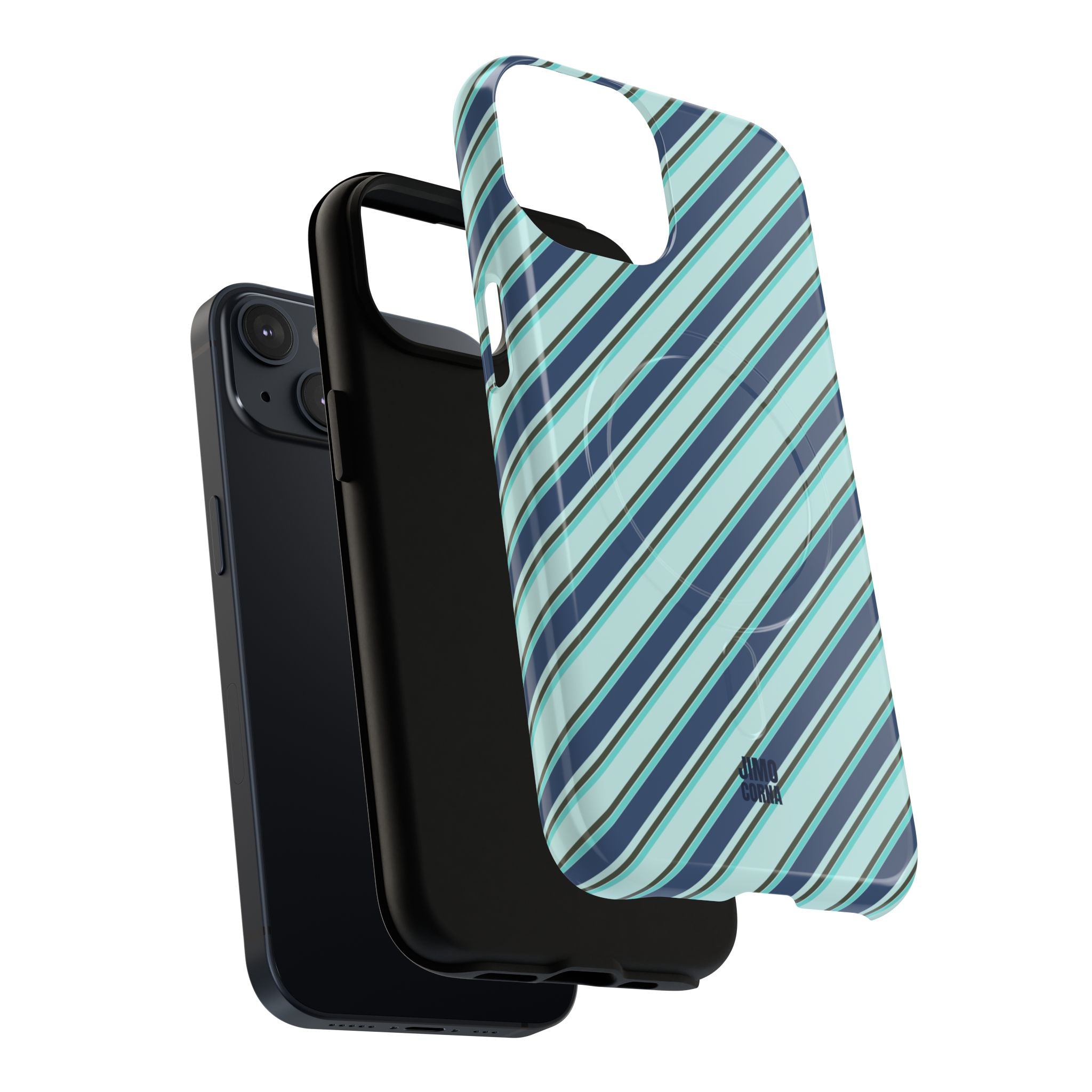Angelina Stripes | Blue - MagSafe iPhone Case