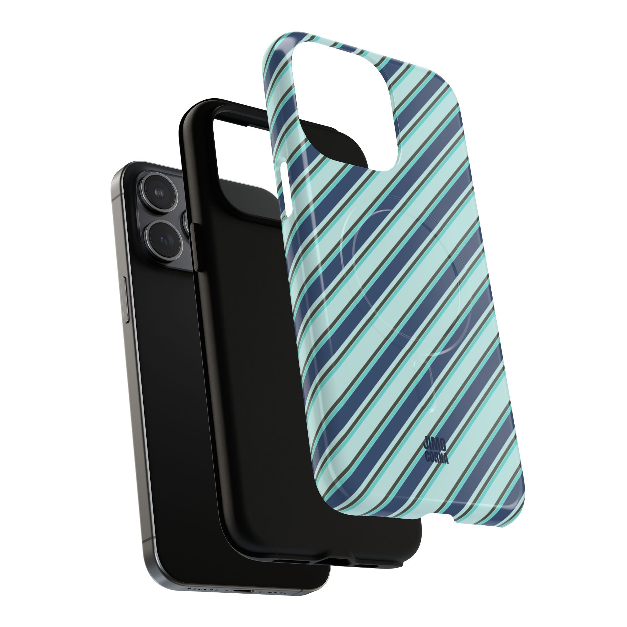 Angelina Stripes | Blue - MagSafe iPhone Case