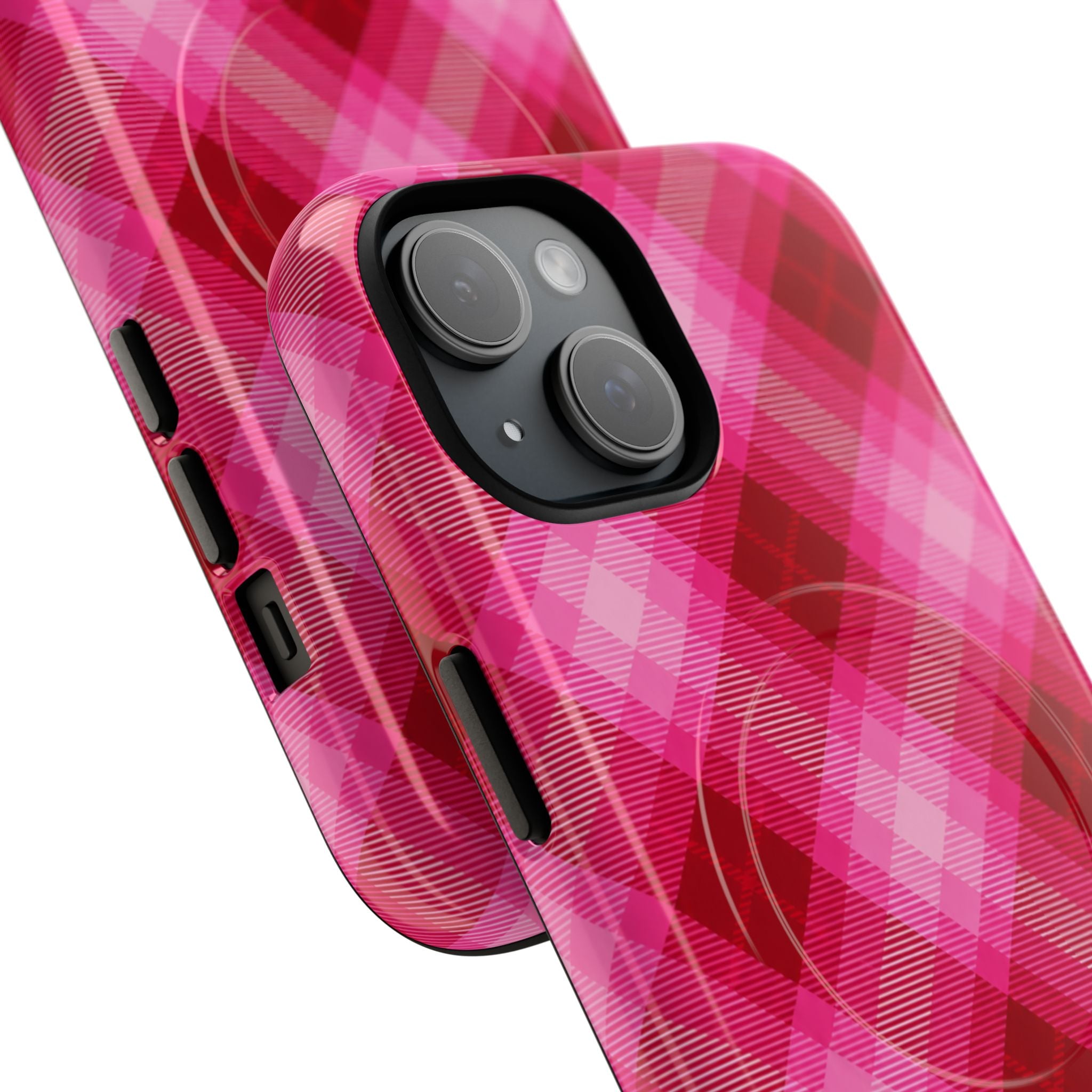 Pink Picnic Plaid MagSafe iPhone Case