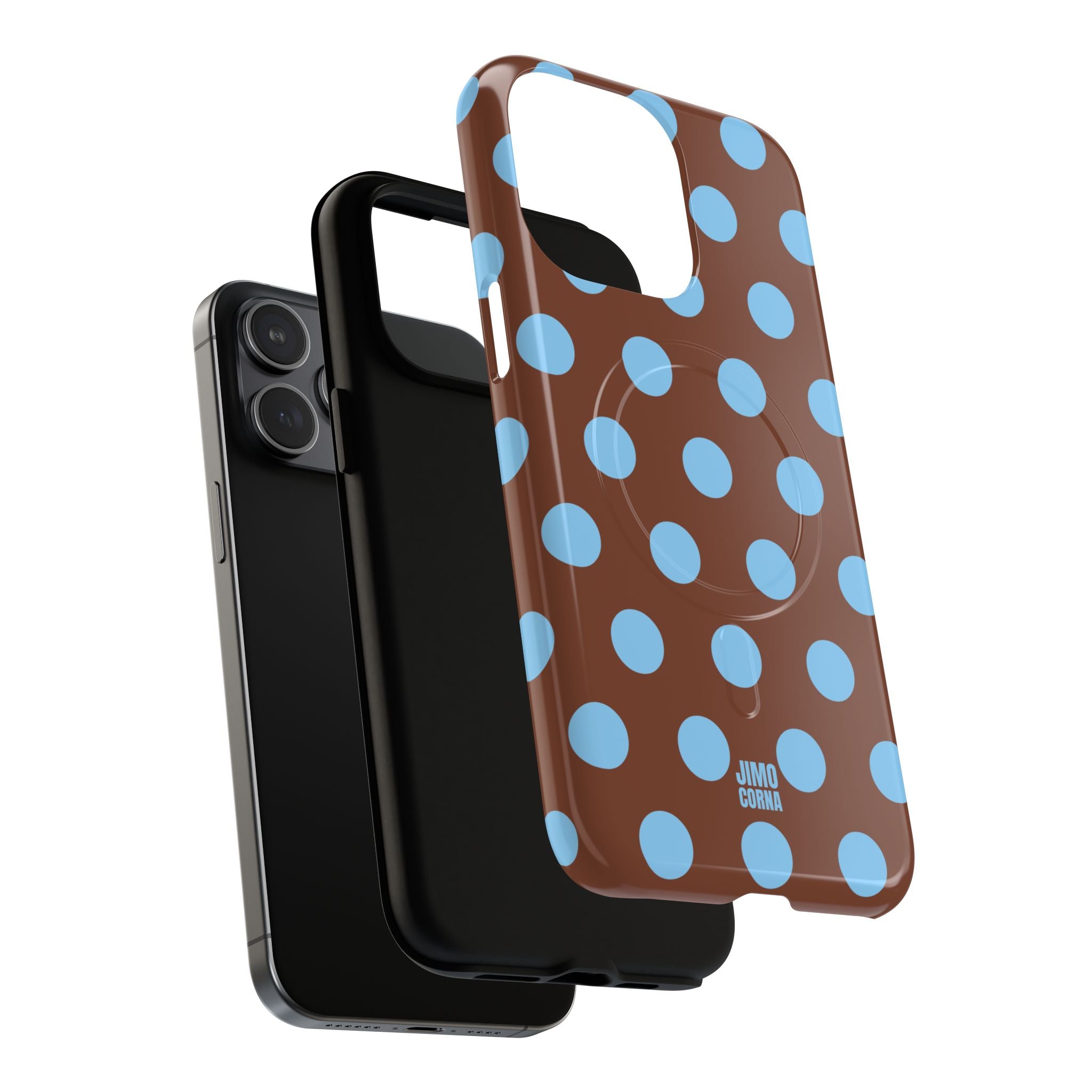 Big Polka Dot | Brown and Blue